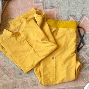 Figs Mustard Yellow Scrub Set M Rafaela Large Kade cargo